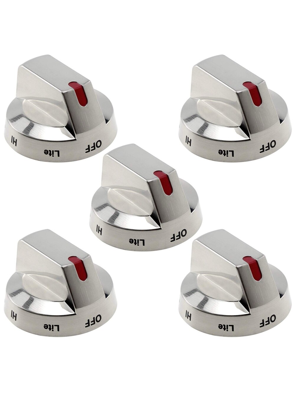 DG64-00473A Gas Stove Knobs Compatible with Samsung Stove Knobs Silver